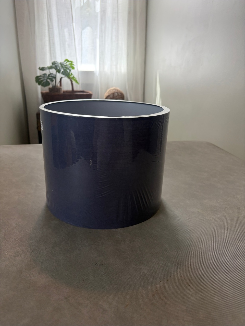 NWT Modern Navy Drum Lampshade